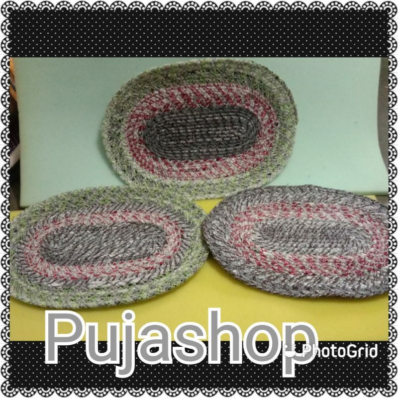 Kesed lantai OVAL kesed Lantai Anti Slip Keset Kaki Bahan KAIN Tebal/keset Oval1