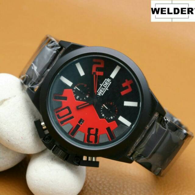 Ready 4 warna Jam Tangan Keren Welder Chrono Aktif Stainless Premium