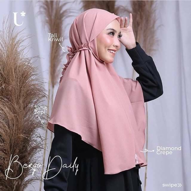 Jilbab Kriwil Bergo Instant | Khimar Bergo Instan Kriwil