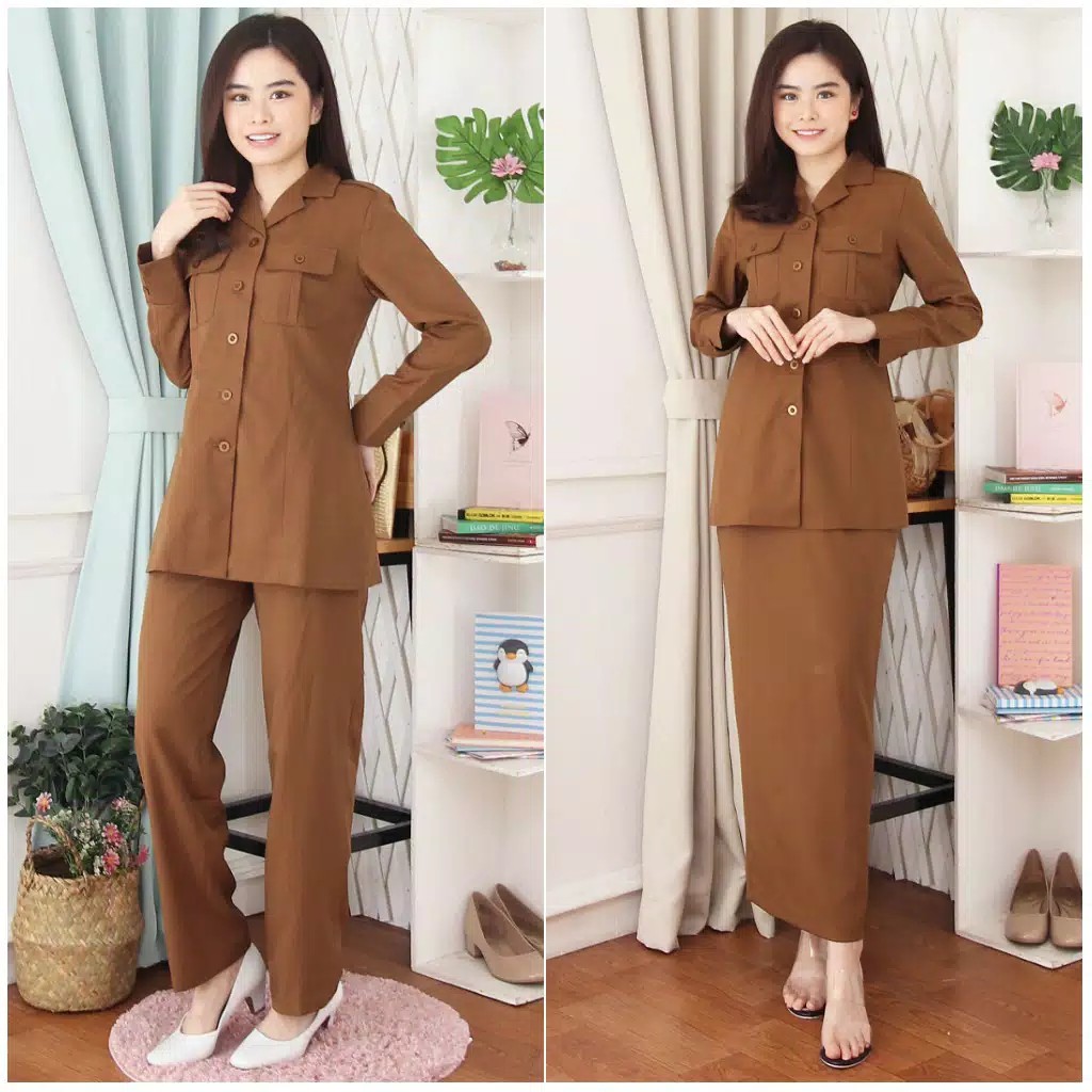 Blazer baju kerja wanita seragam dinas Pemda ASN baju pemda seragam dinas Pemda DKI