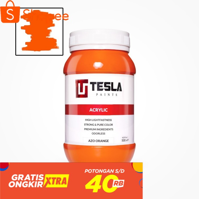 

Tesla Acrylic 500 ml Azo Orange