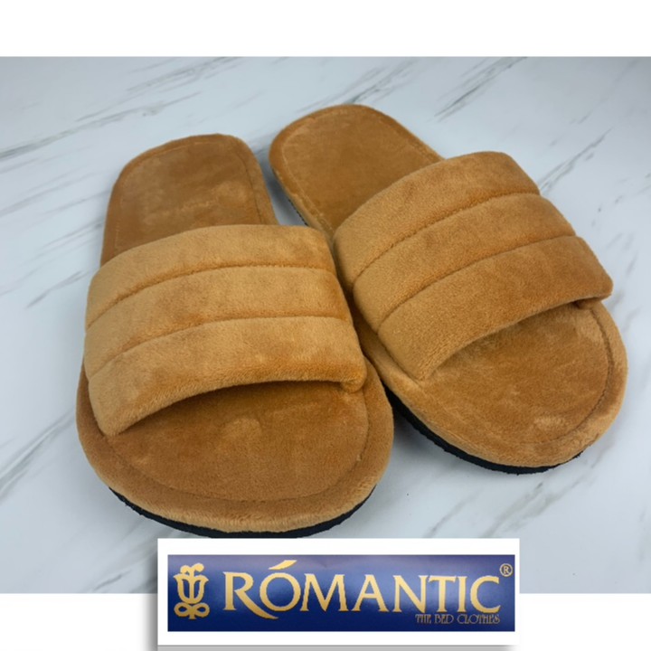 Sandal ROMANTIC Home Series Rumah Bulu Aesthetic cuci anti slip import