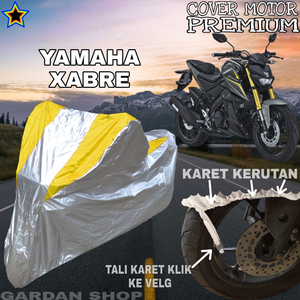 Sarung motor YAMAHA ZABRE Silver KUNING Body Cover Yamaha PREMIUM