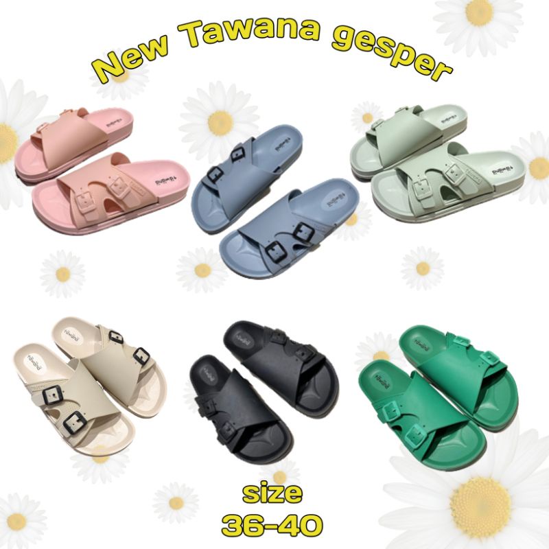 Ready stock !!! Tawana gesper/new Tawana slippers/Sandal Tawana dewasa import/sandal wanita import terbaru