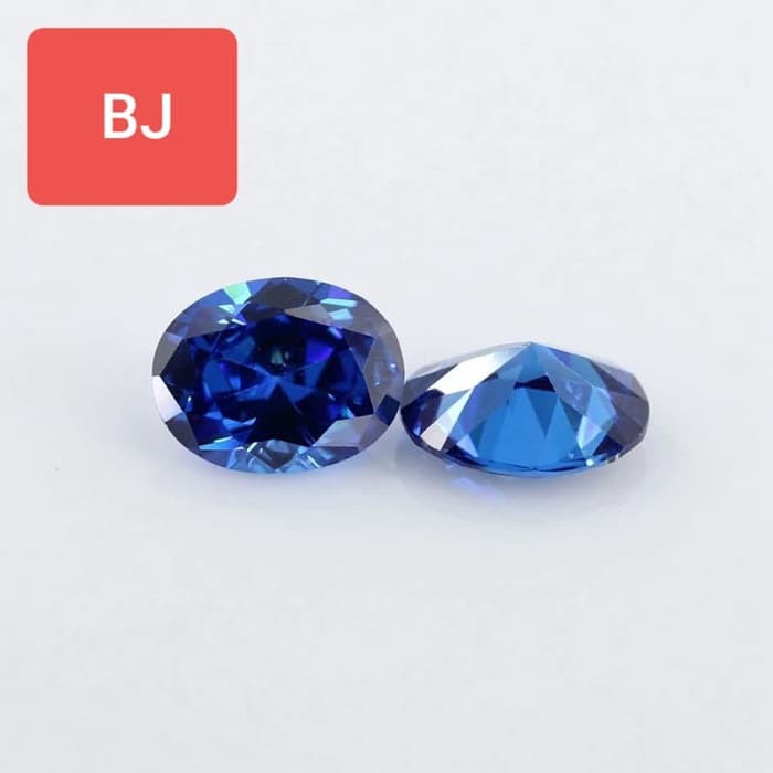 ( Original ) Premium Blue Cubic Zirconia Safir Color Super Quality Kristal bukan kaca atau glass