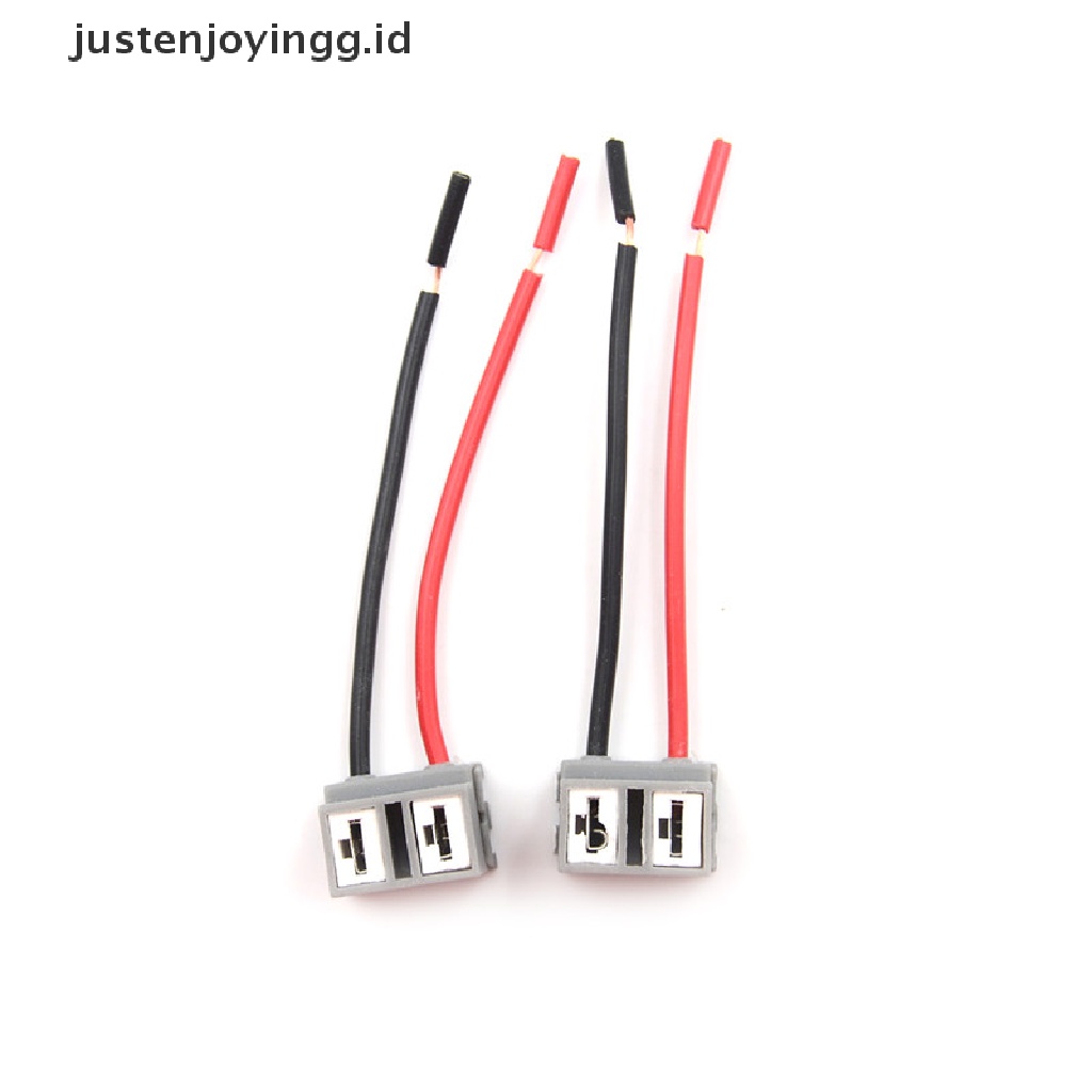 // justenjoyingg.id // 2PCS H7 2 Pins Headlight Repair Bulb Holder Connector Plug Wire Socket ~