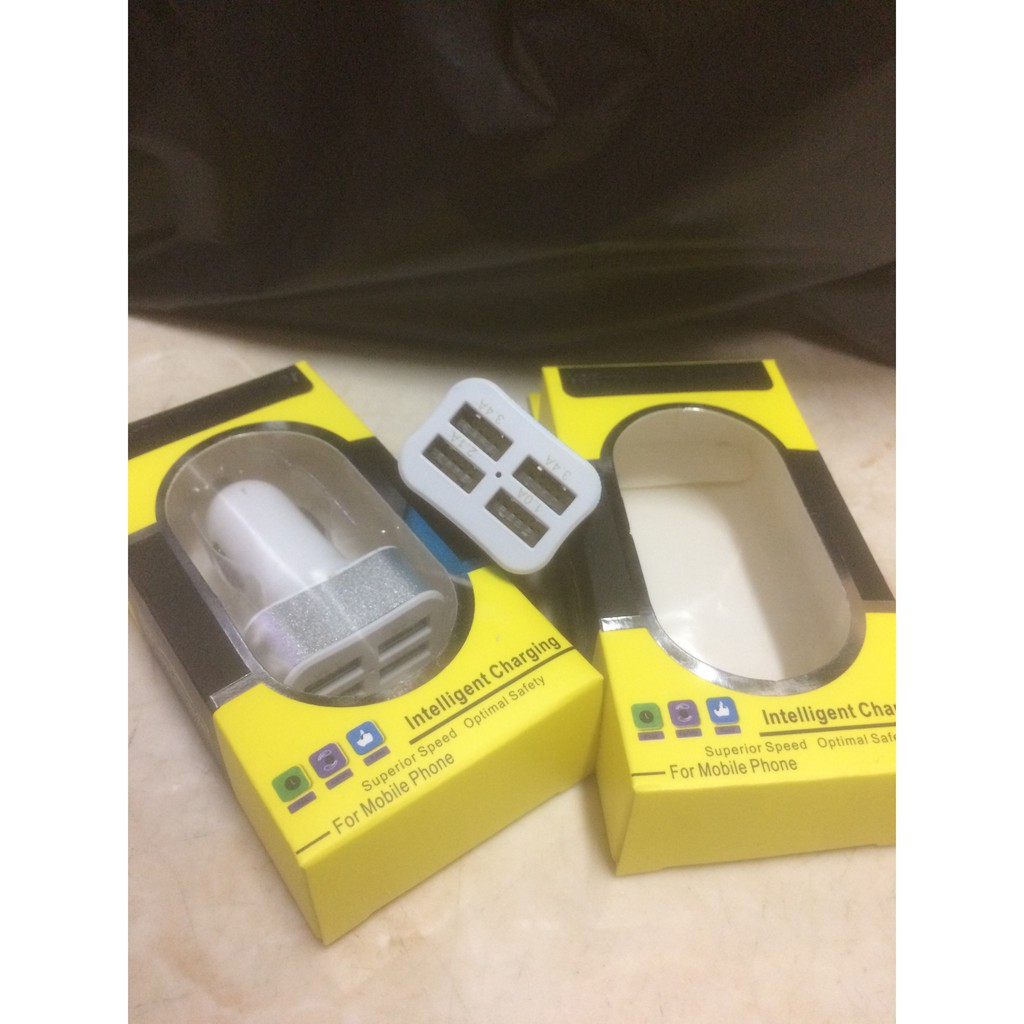 car charger 4 USB 6.8A / charger mobil 4 USB | Shopee