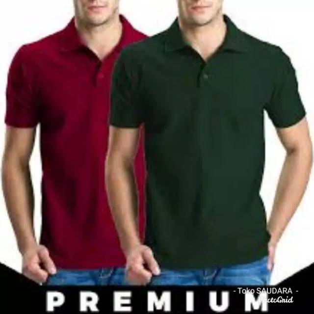 Kaos kerah pendek unisex (pria/wanita)