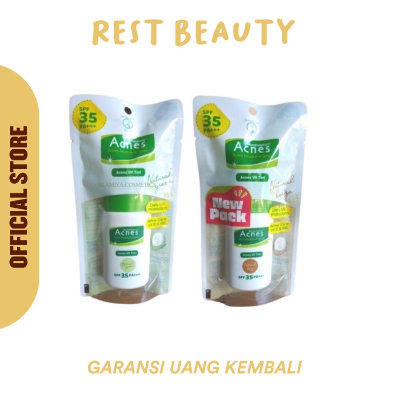 RESTBEAUTY - ACNES Uv Tint Sunscreen Natural Beige / Natural Green BPOM