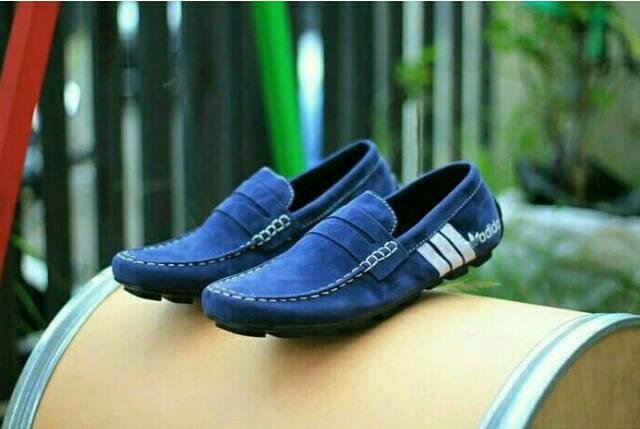 Promoo !!!! Sepatu slip on pria adidas casual slop formal kerja kantor kulit asli santai kuliah 4.5