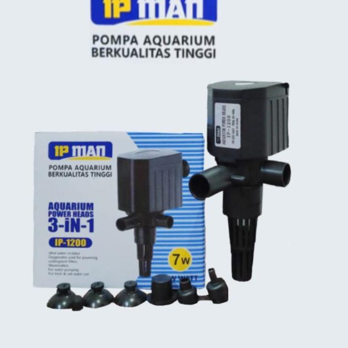 ➹ pompa celup /pompa aquarium low watt / aquarium power heads 3 in1 IP MAN IP-1200 ♝