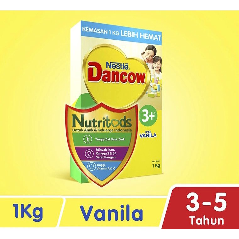 SUSU DANCOW 1 PLUS 3 PLUS 5 PLUS 750GR , 1 KG / 1+ 3+ RASA MADU DAN VANILLA / DANCOW FORTIGRO FULL CREAM / FORTIGRO COKLAT 800GR