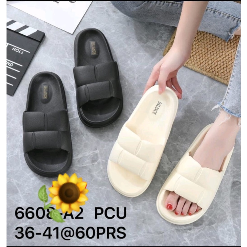 Sandal Karet Jelly Wedges Wanita import Model Terbaru Original Kekinian by AGUNG STYLE Balance 6608-A2