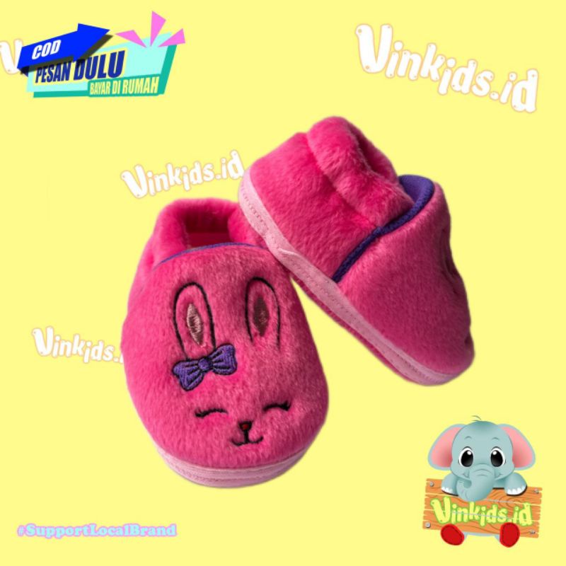 Sepatu Bayi Laki Laki Perempuan 0 12 Bulan Karakter Kartun Lucu Rabbit Pink / Prewalker