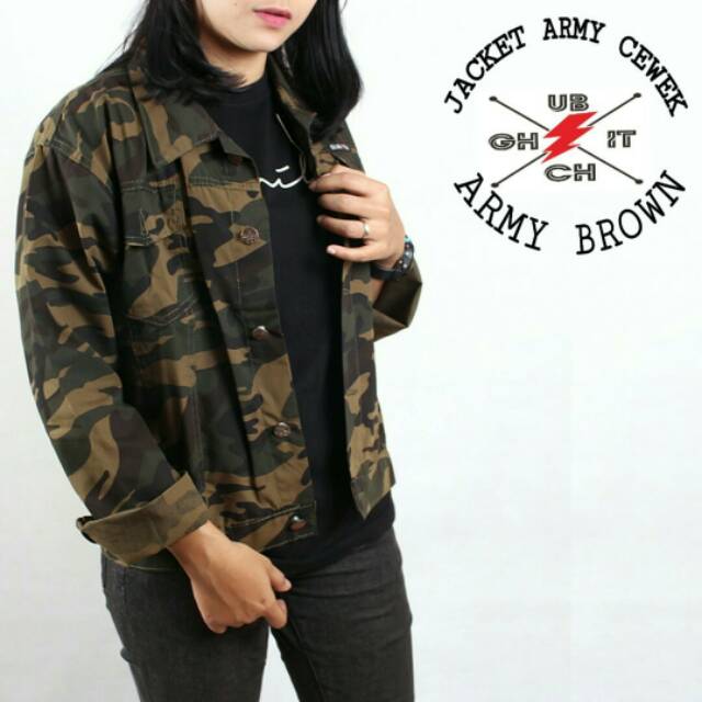 Jaket Cewek Army Loreng Premium Ghubitch