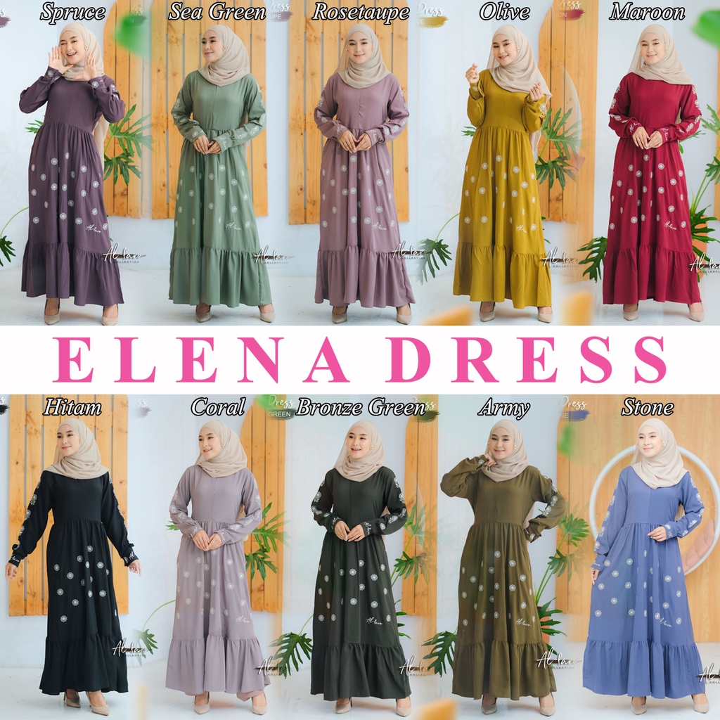 Elena Dress Ori Al Faro Bahan ITY Crepe
