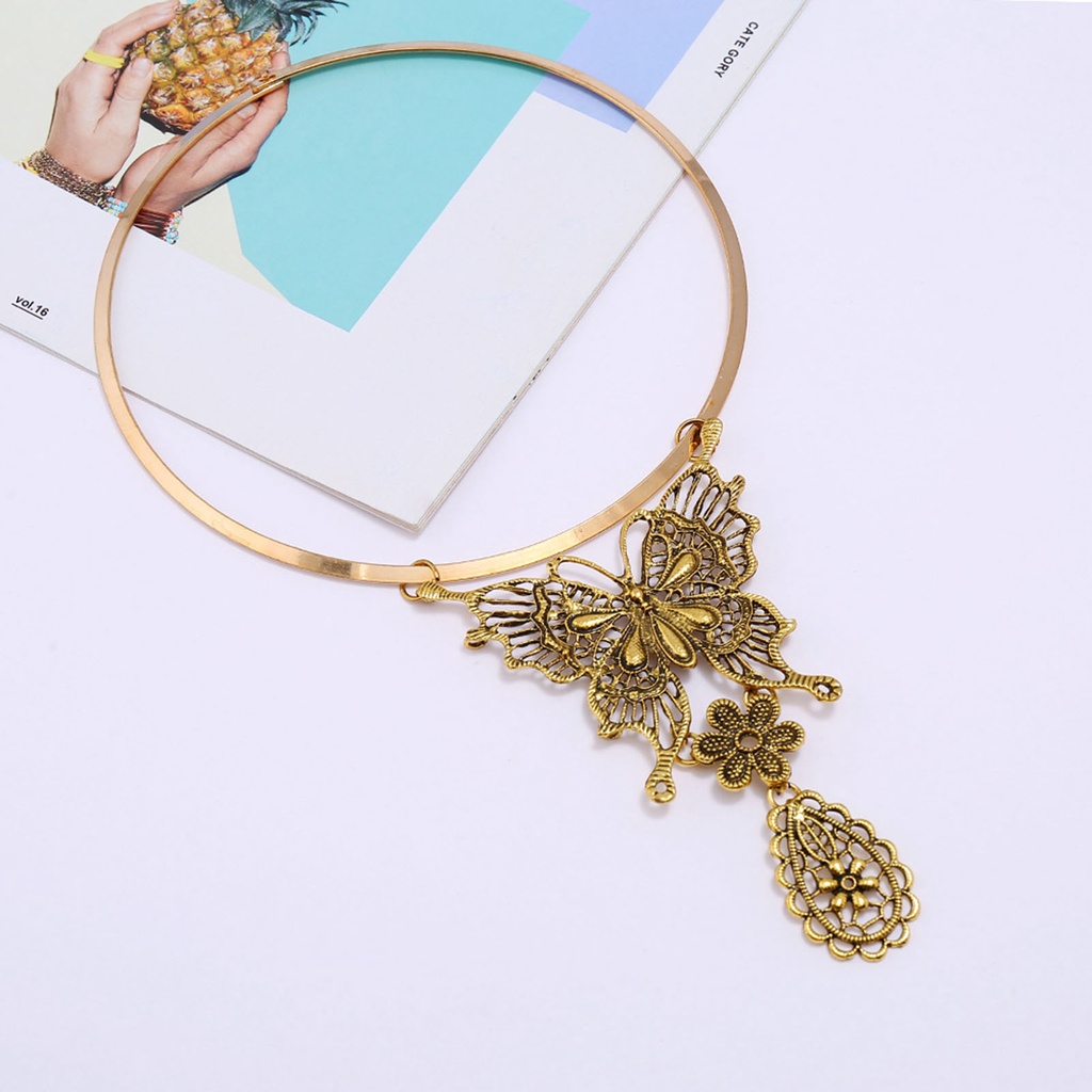 Hu Hu Hu Hu Hu Alat Bantu Pasang Kacamata♡ Kalung Wanita Dengan Liontin Bentuk Kupu-Kupu Model Vintage Untuk Pesta Pernikahan