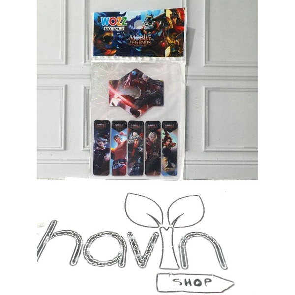 PEMBATAS bahan PLASTIK 5+1 BESAR/STICKY NOTE/STICK NOTE-MOBILE LEGAND