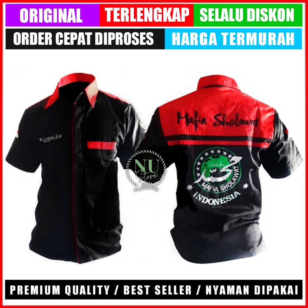 Kemeja Mafish / Kemeja Mafia Sholawat Indonesia / Hem Mafisho