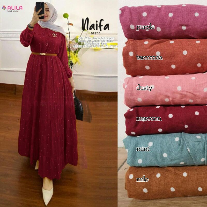 NAIFA DRESS BY ALILA||COTTON RAYON TWILL IMPOR LD 110 PB 125