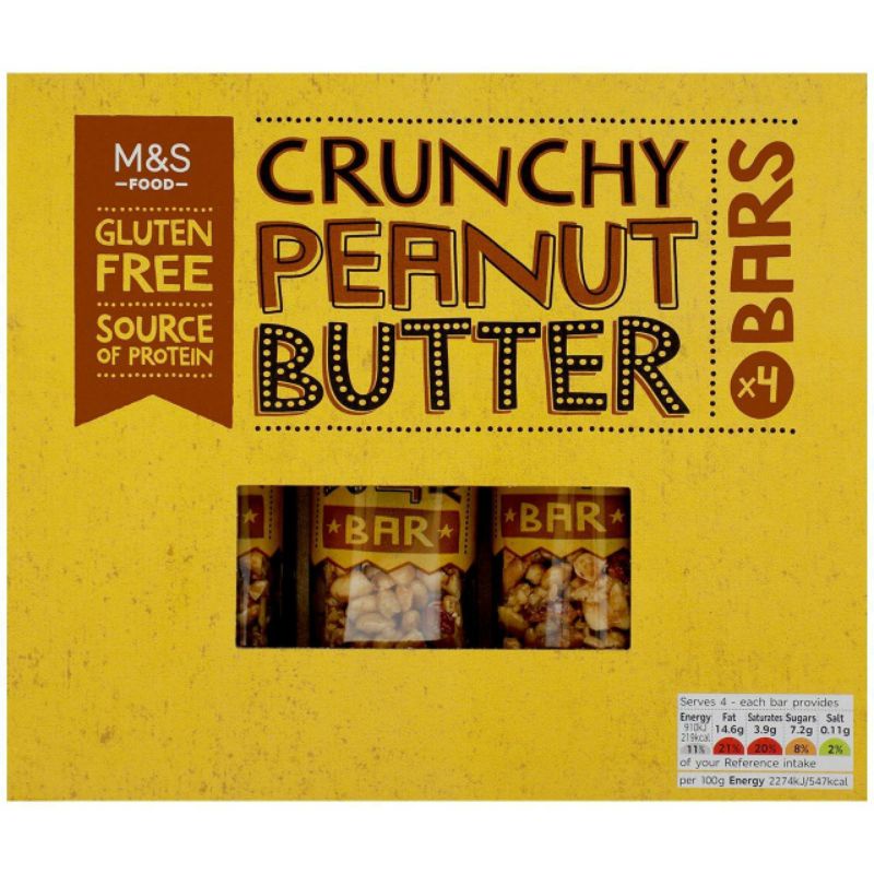 

MARKS & SPENCER M&S Crunchy Peanut Butter 40g x 4 Bars