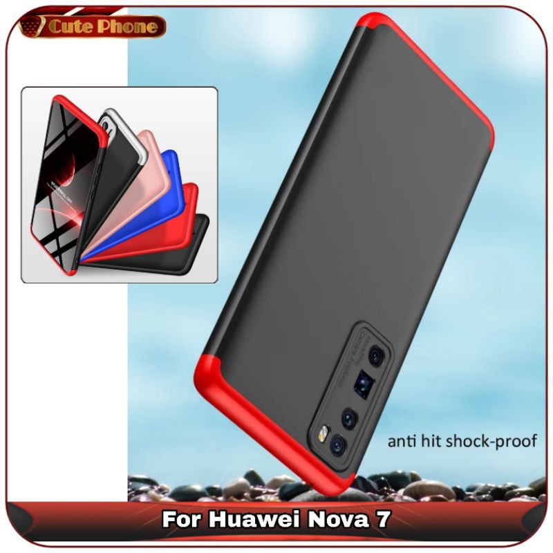 Casing Hard Case Huawei Nova 7 5G Slim Fit Armor 360 Full Cover GKK