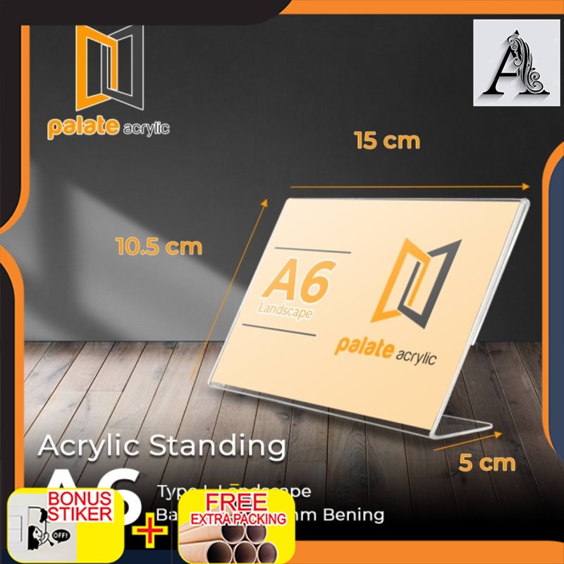 

Promo AKRILIK A6 TYPE L LANDSCAPE / AKRILIK A6 / LANDSCAPE - BAHAN STANDAR