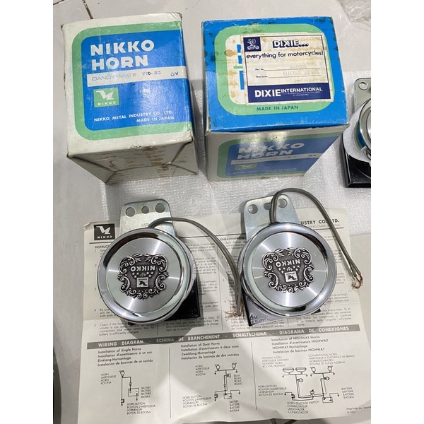 klakson horn nikko niko japan pnp gl100 tiger mp cb100 cb125 original
