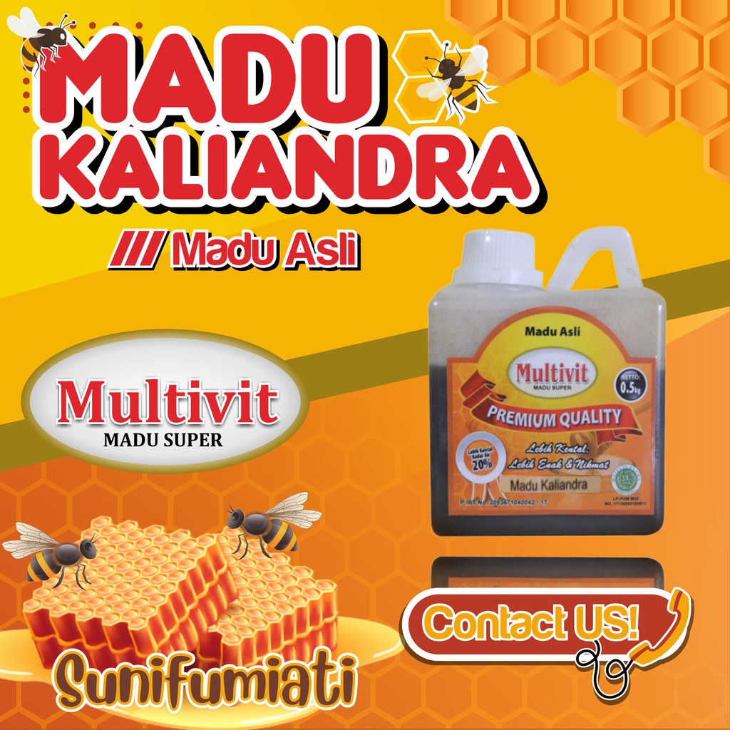 

Madu Multivit Kaliandra 0,5kg | 100% MADU ASLI
