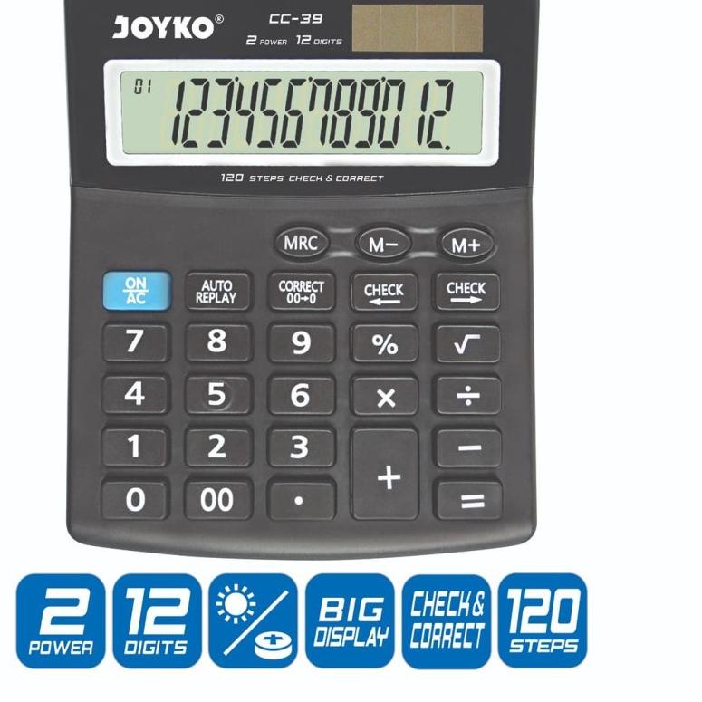 

Update - Calculator / Kalkulator Joyko CC-39 / 12 Digits / Check Correct