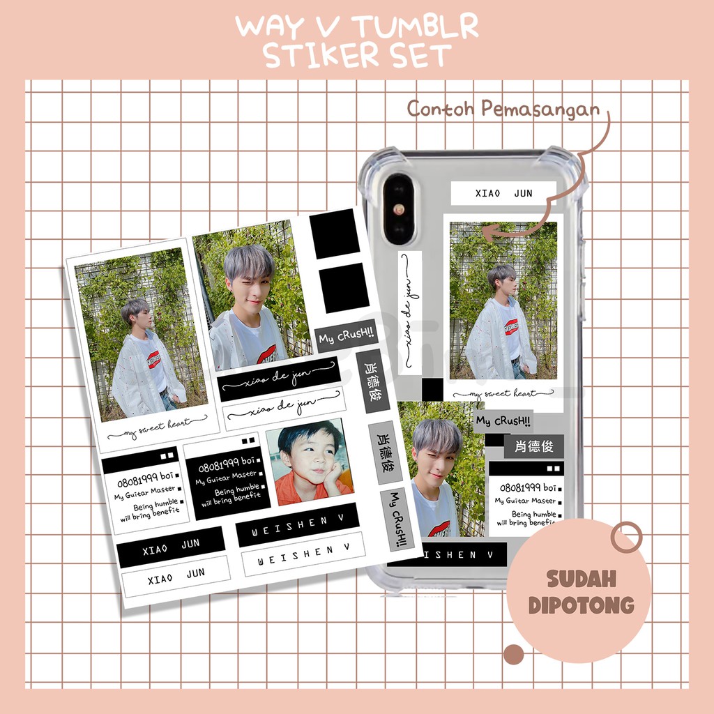 

WAY V Tumblr Sticker Set | NCT Boyfriend Sticker Fanmade