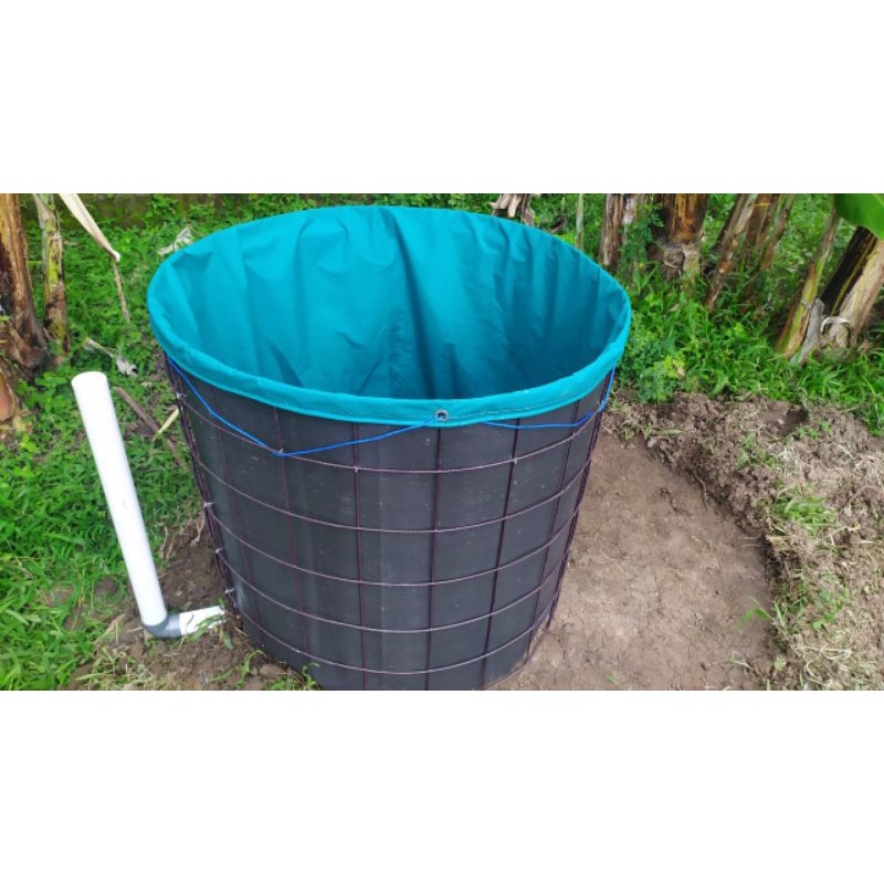 Terpal kolam bulat diameter 1m