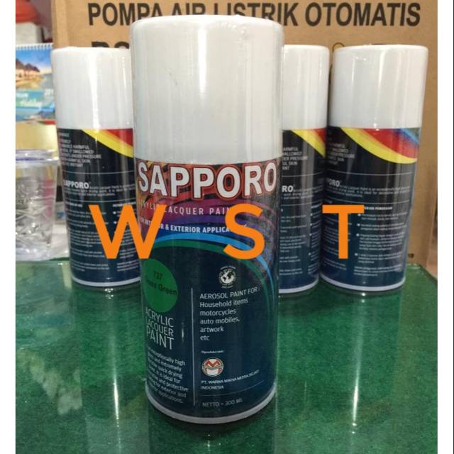 Cat Semprot Pilox Pylox Hijau 737 Grass Green  SAPPORO