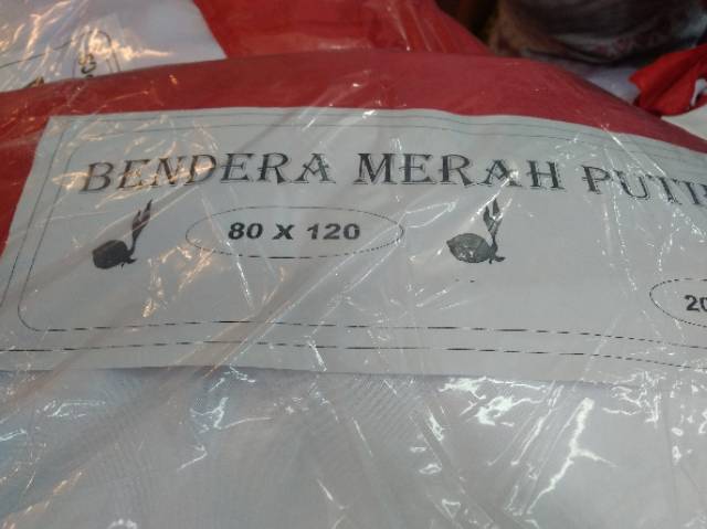 Bendera merah putih bahan satin