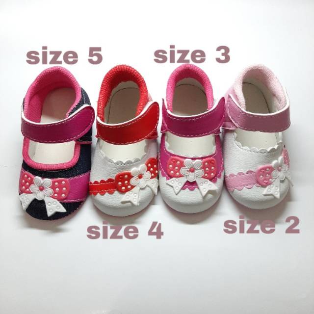 [KHUSUS GROSIR 5PCS] SEPATU BAYI PREWALKER PEREMPUAN 0-12 BULAN PITA 0-12 BULAN AP01g5