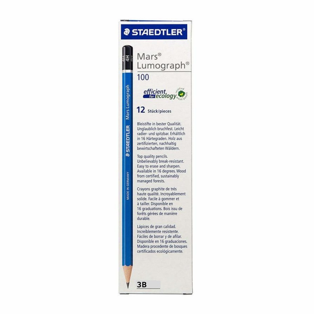 

Pensil 3B Staedtler Mars Lumograph ASLI [ Lusin ]