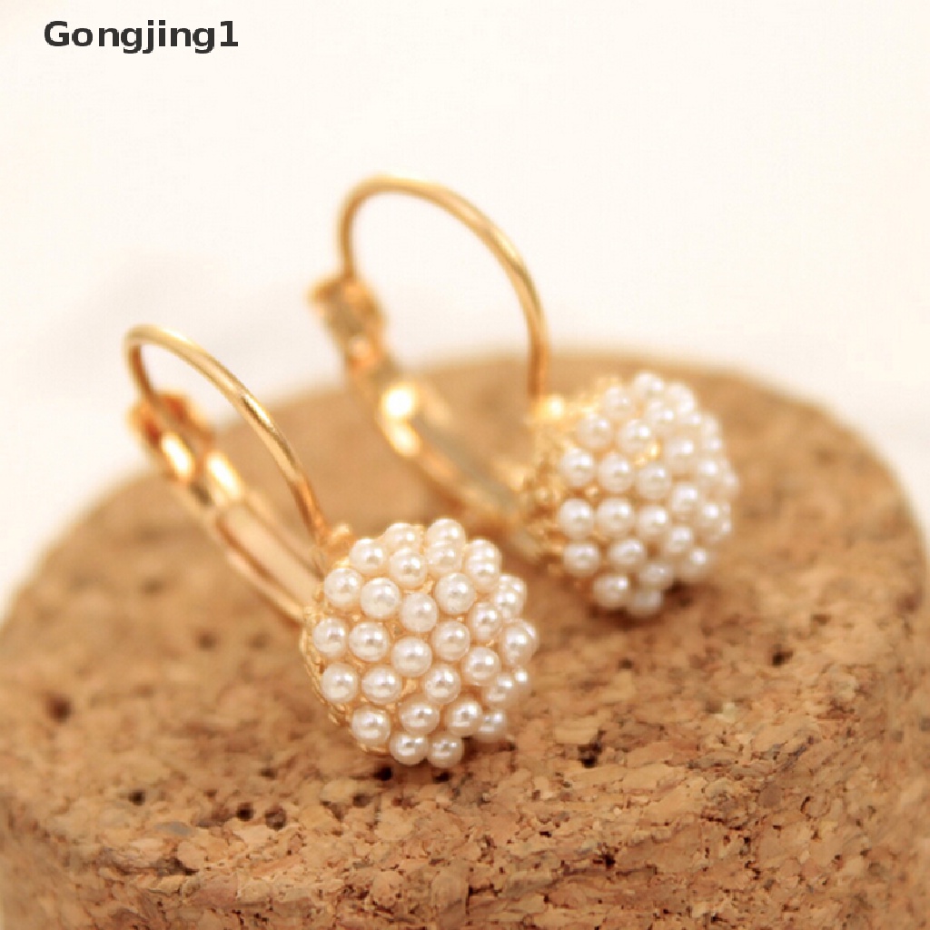 Gongjing1 Kalung Rantai Lapis Emas Dengan Liontin Mutiara Untuk Wanita
