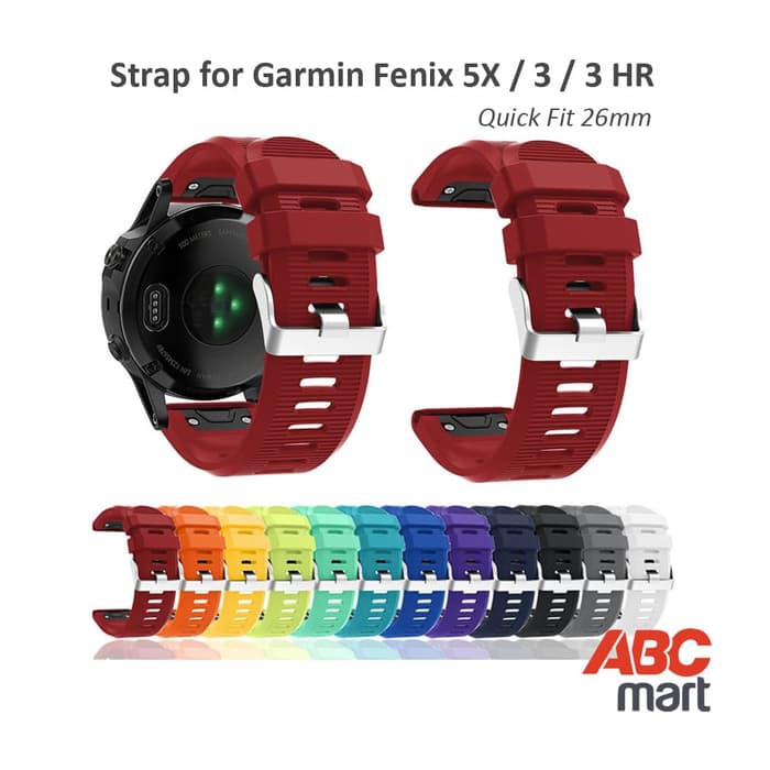 Strap Garmin Fenix 5X - Fenix 3 - Tali jam band watch - MOTIF GARIS