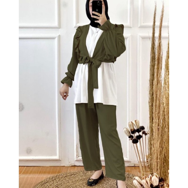 [PS] set setelan baju dan celana kondangan baju kondangan pesta setelan brokat murah Terbaru modis