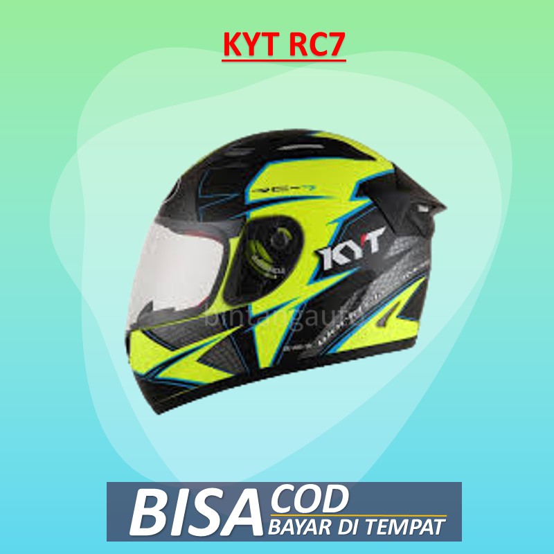 HELM Full Face KYT RC7 RC 7 RC SEVEN YELLOW FLUO GUN METAL BLACK FULL FACE RC7