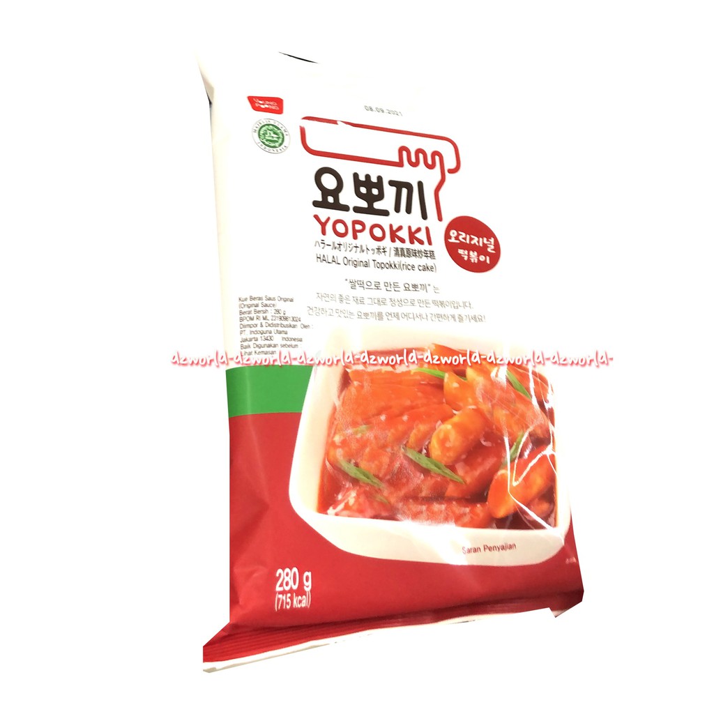 Yopokki Halal Jjajang Topokki 280gr Rice Cake Makanan Korea Yopoki Topoki Saus Original Kedelai