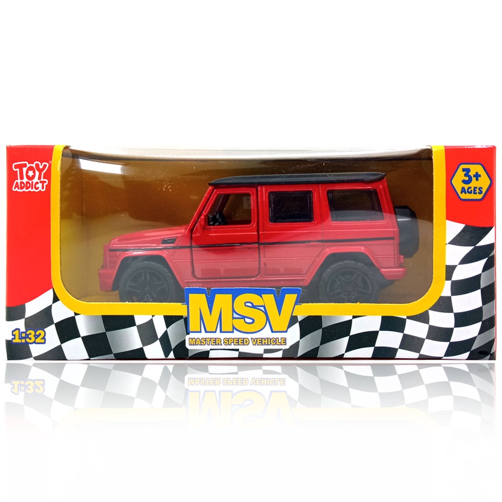 Toy Addict M3rcedes G-Class Offroad Merah Diecast Mainan Mobil Jeep