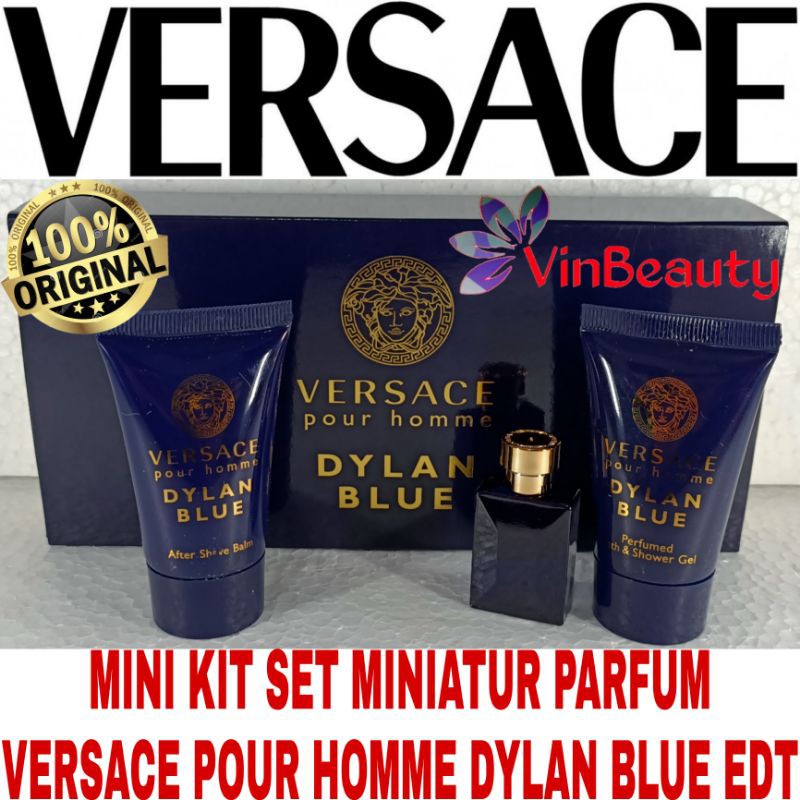 Mini Kit / Gift SetMiniatur Parfum OriginaL Versace Pour Homme Dylan Blue EDT For Men Murah