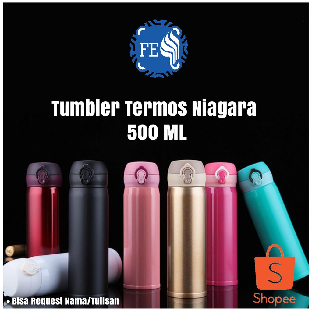 BOTOL TUMBLER TERMOS NIAGARA 500 ML + GRAFIR + BOX