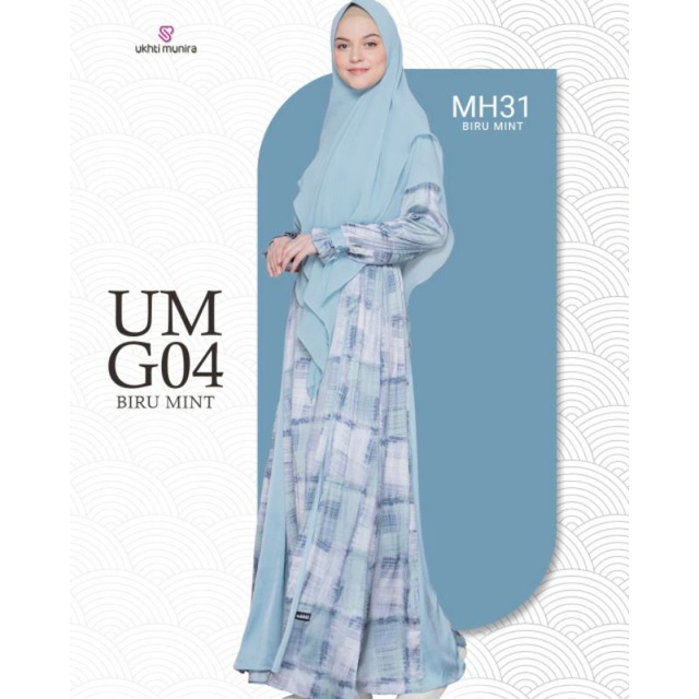 GAMIS UKHTI MOTIF UMG04 | Ukhti Munira Gamis Motif Limited Dress Busui Friendly Bahan Armani Satin S