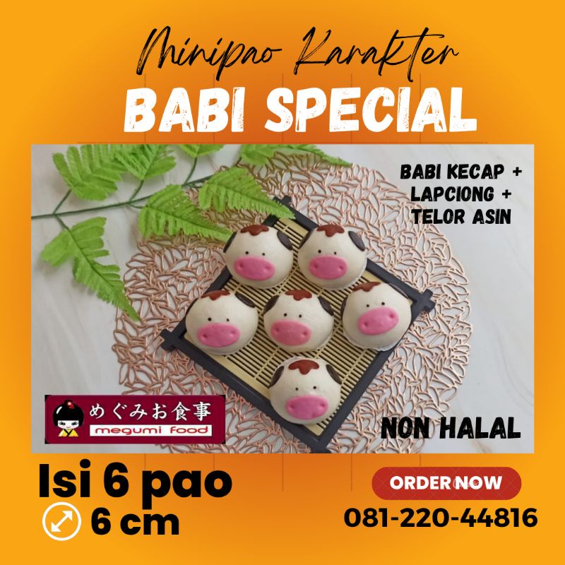Minipao karakter/bapao/bakpao/bapau Babi Special
