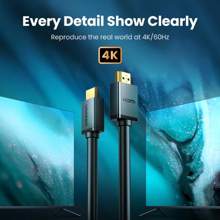 UGREEN Kabel HDMI to HDMI Male 4K 2.0 High Speed 60HZ 3D Visual Effect