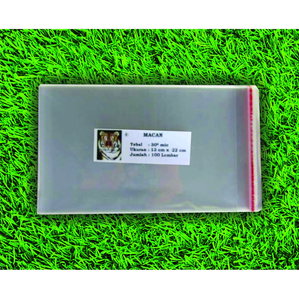 

OPP MACAN Plastik Ukuran ( 13 X 22 cm/ 100 Lbr ) Tebal 30 mic