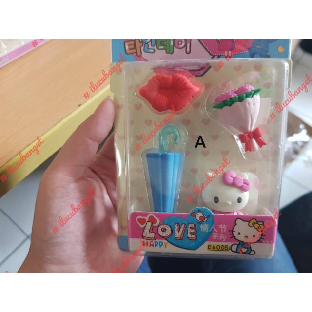 

PENGHAPUS HELLO KITTY 3D BONGKAR PASANG SET HK ERASER 3D