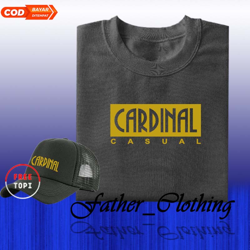 FREE TOPI KAOS DISTRO KAOS ORIGINAL KATUN 30S KAOS CARDINAL CASUAL GOLD FREE TOPI KAOS PRIA & WANITA